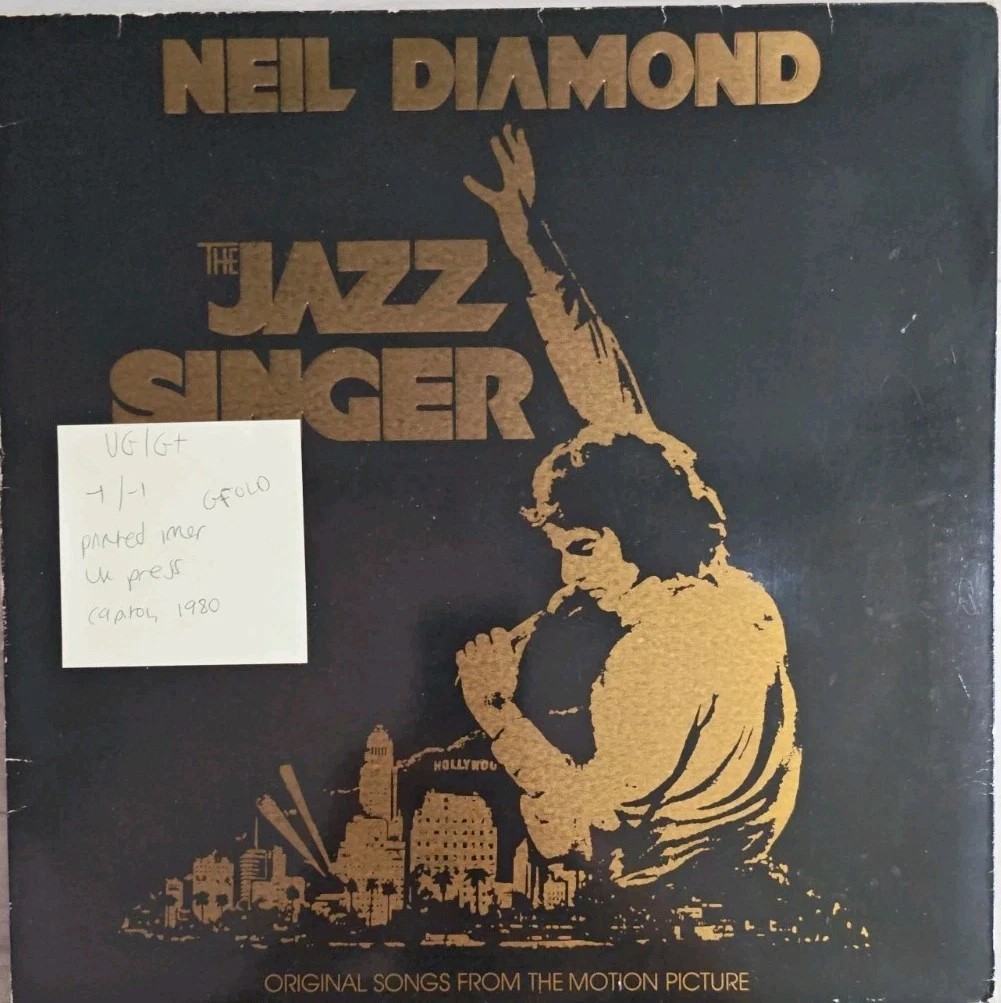 Neil Diamond The Jazz Singer Vinyl Record LP VG/G+ EA-ST 12120 1980 sleeve Neil Diamond The Jazz Singer Vinyl Record LP VG/G+ EA-ST 12120 1980 sleeve
