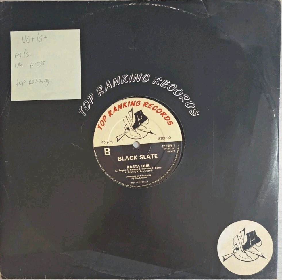 Black Slate Rasta Reggae Vinyl Record 12" VG+/G+ 12 TRY 1 1981 sleeve Black Slate Rasta Reggae Vinyl Record 12" VG+/G+ 12 TRY 1 1981 sleeve