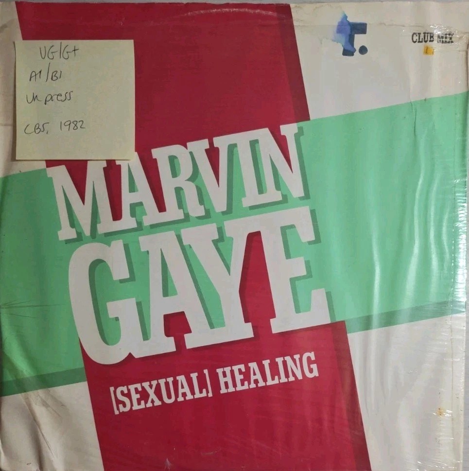 Marvin Gaye Sexual Healing Vinyl Record 12" VG/G+ CBSA132855 1982 sleeve Marvin Gaye Sexual Healing Vinyl Record 12" VG/G+ CBSA132855 1982 sleeve
