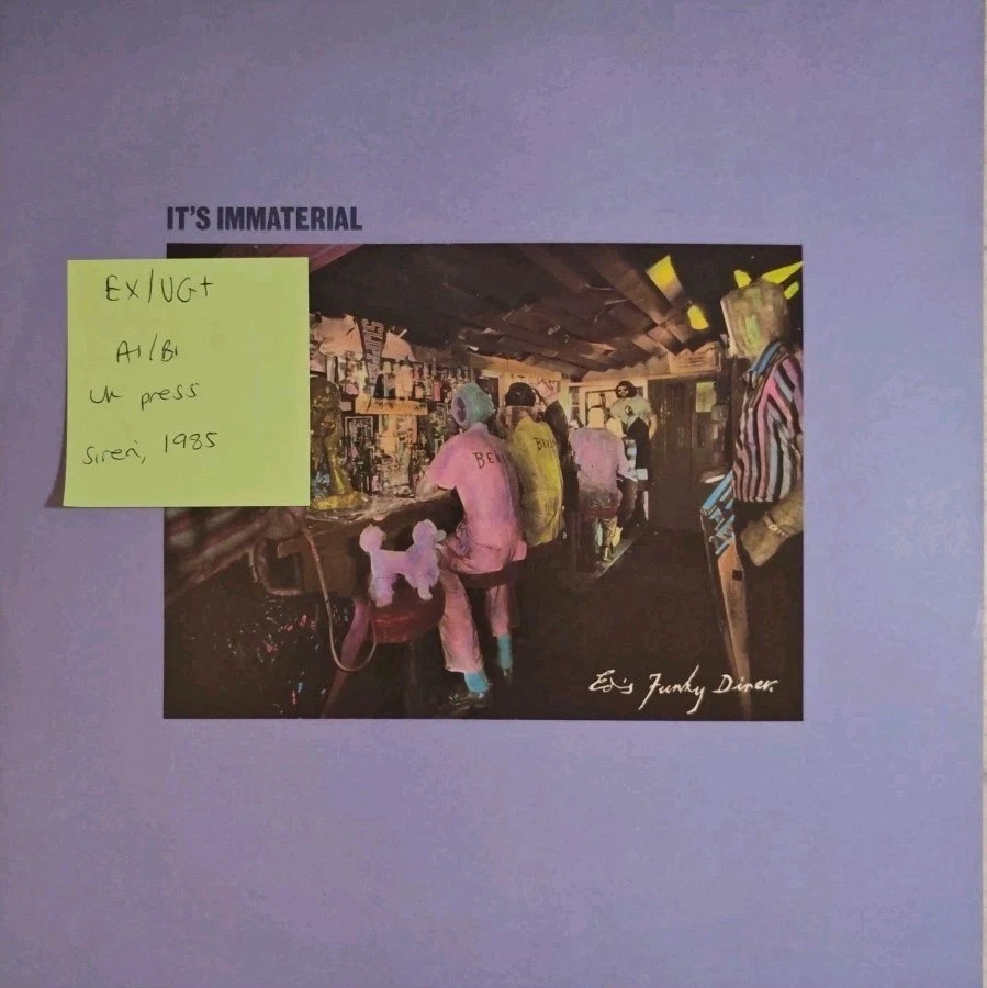 It's Immaterial Ed's Funky Diner Vinyl Record 12" EX/VG+ SIREN8-12 1985 sleeve It's Immaterial Ed's Funky Diner Vinyl Record 12" EX/VG+ SIREN8-12 1985 sleeve