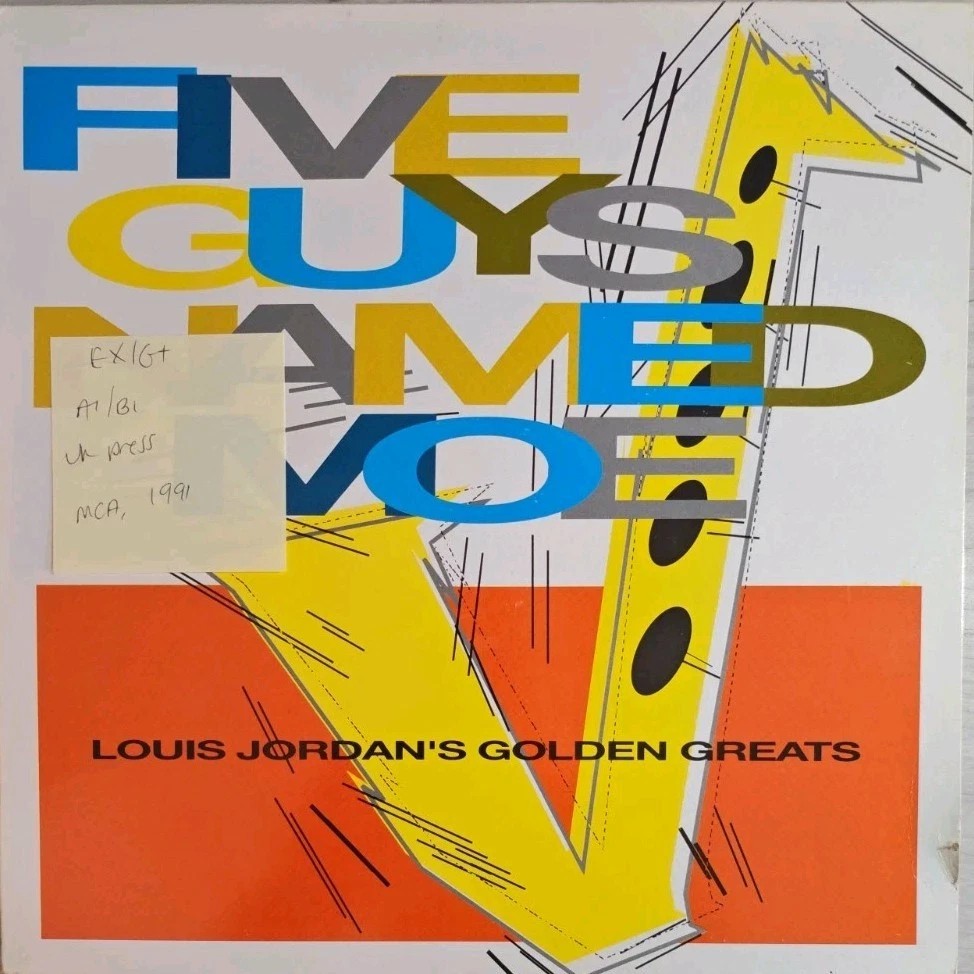 Louis Jordan Five Guys Named Moe Vinyl Record LP EX/G+ MCL1718 1991 sleeve Louis Jordan Five Guys Named Moe Vinyl Record LP EX/G+ MCL1718 1991 sleeve