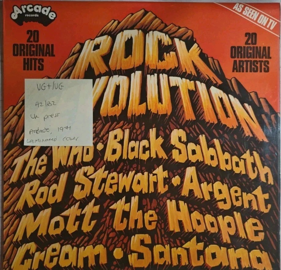 Various Rock Revolution Vinyl Record LP VG+/VG ADEP26 1971 sleeve Various Rock Revolution Vinyl Record LP VG+/VG ADEP26 1971 sleeve