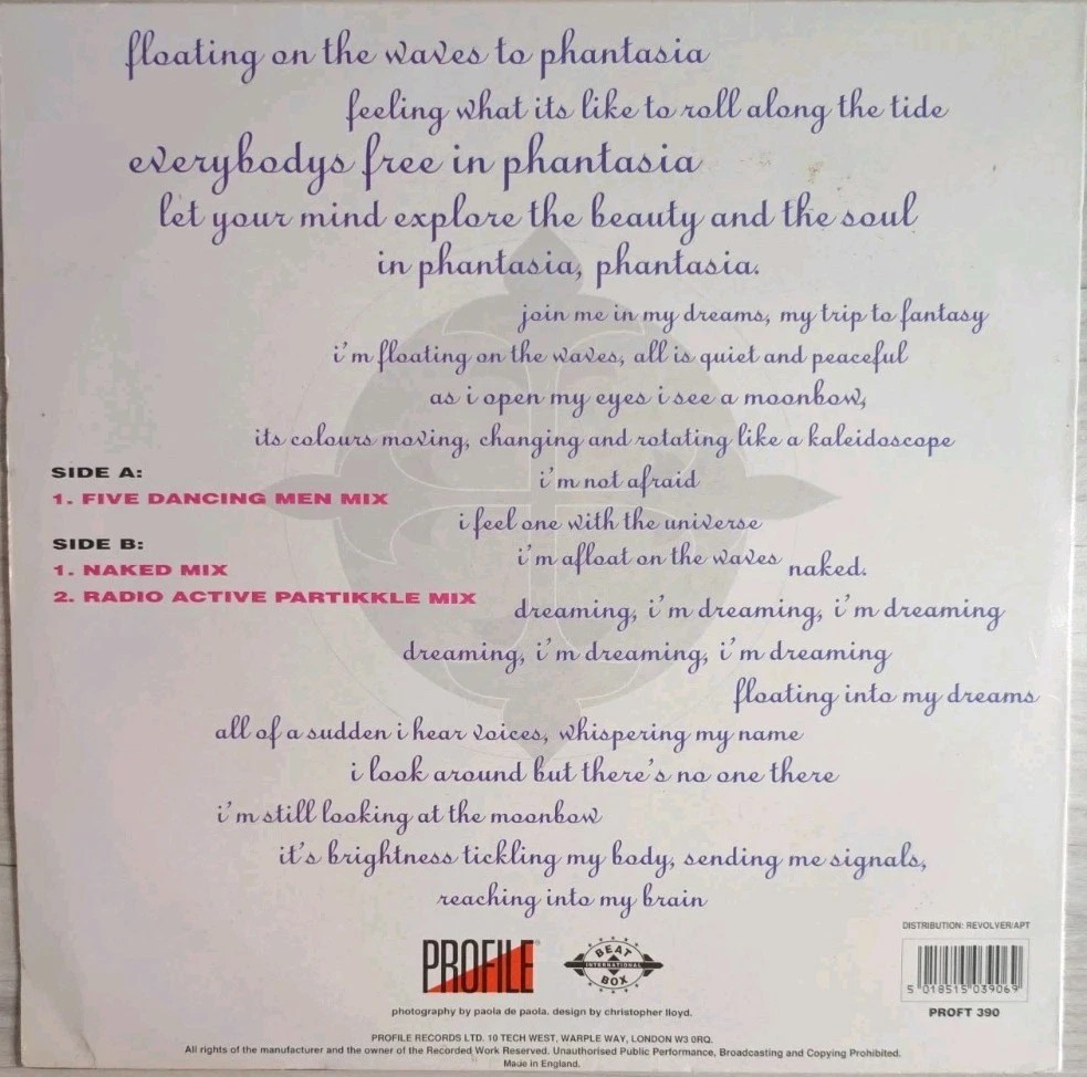 Praga Khan Phantasia Forever Vinyl Record EX/VG PROFT390 1993 sleeve Praga Khan Phantasia Forever Vinyl Record EX/VG PROFT390 1993 sleeve