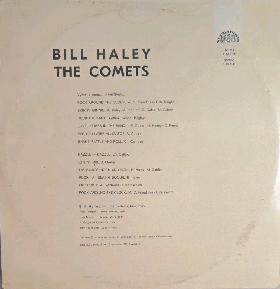 Billy Haley The Comets Vinyl Record VG+/G+ 1 131145 1972 sleeve Billy Haley The Comets Vinyl Record VG+/G+ 1 131145 1972 sleeve