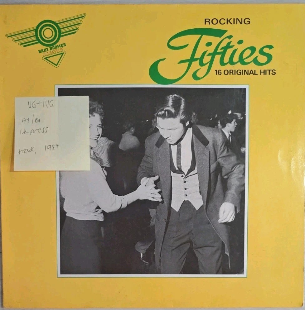 Various Rocking Fifties 16 Original Hits Vinyl Record LP VG+/VG BOOMER101 1986 sleeve Various Rocking Fifties 16 Original Hits Vinyl Record LP VG+/VG BOOMER101 1986 sleeve
