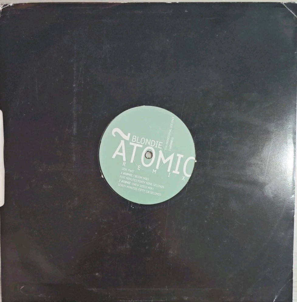 Blondie Atomic Vinyl Record 12" VG/G+ 12ATOMDJ1 1994 sleeve Blondie Atomic Vinyl Record 12" VG/G+ 12ATOMDJ1 1994 sleeve