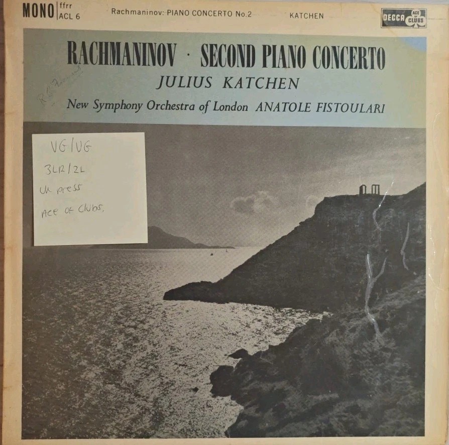 Racmaninoff Second Piano Concerto Vinyl Record VG/VG ACL.6 sleeve Racmaninoff Second Piano Concerto Vinyl Record VG/VG ACL.6 sleeve