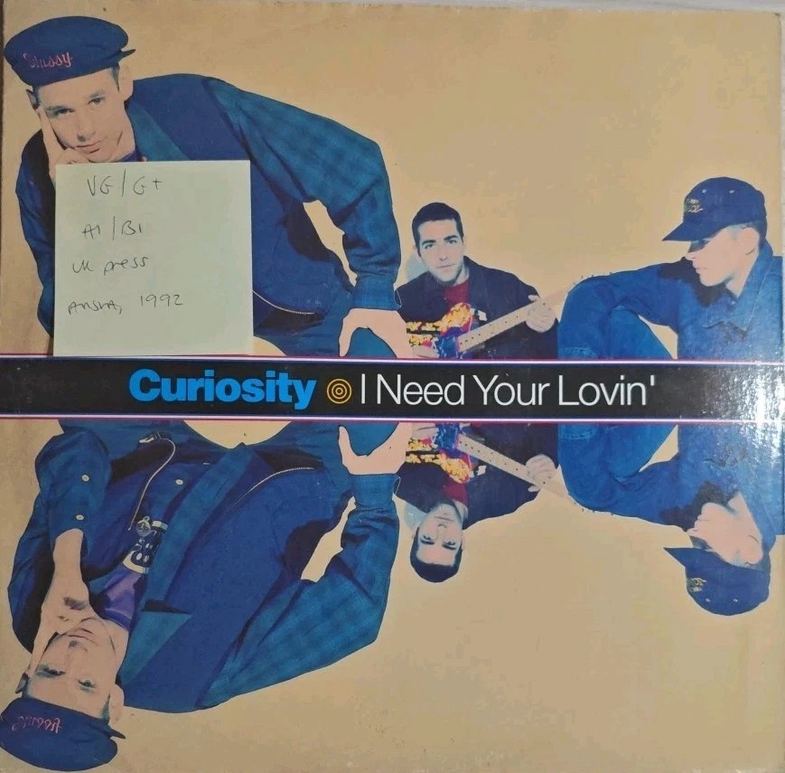 Curiosity I Need Your Lovin' Vinyl Record 12" VG/G+ 74321-111371 1992 sleeve Curiosity I Need Your Lovin' Vinyl Record 12" VG/G+ 74321-111371 1992 sleeve