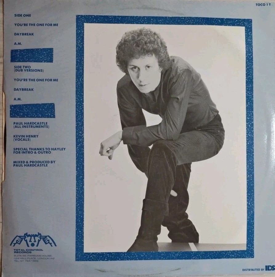 Paul Hardcastle You're The One For Me / Daybreak Vinyl Record 12" VG/VG TOCO1T sleeve Paul Hardcastle You're The One For Me / Daybreak Vinyl Record 12" VG/VG TOCO1T sleeve