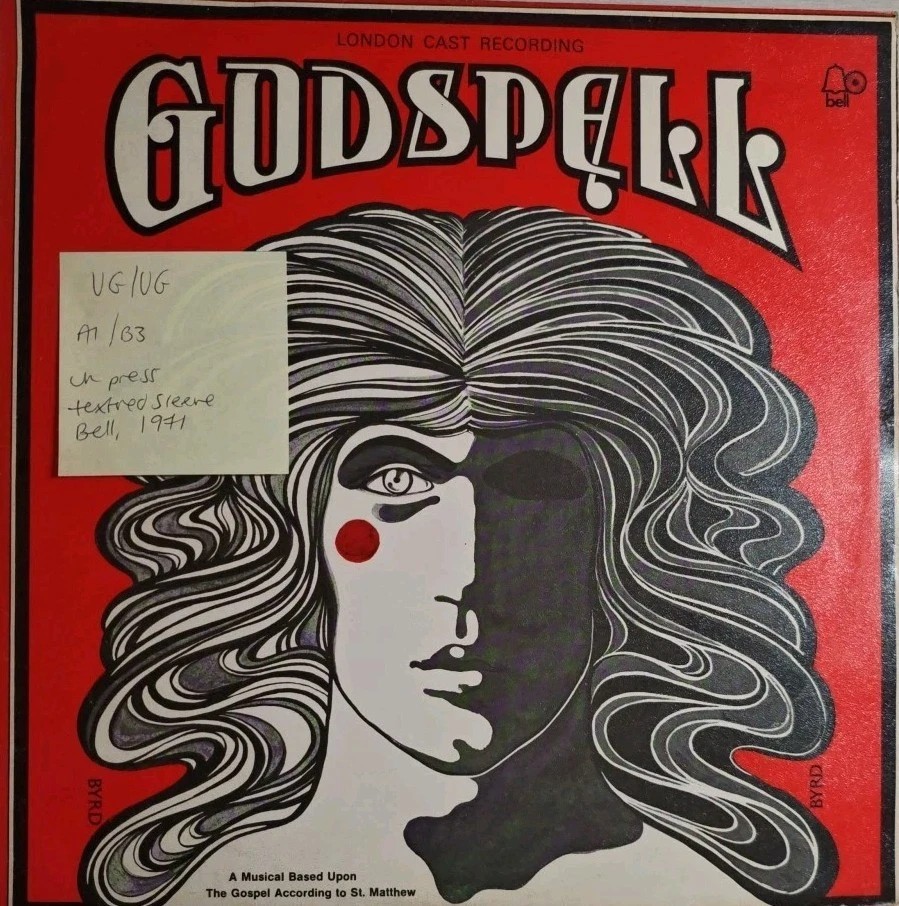 Godspell London Cast Recording Vinyl Record VG/VG BELLS203 1971 sleeve Godspell London Cast Recording Vinyl Record VG/VG BELLS203 1971 sleeve