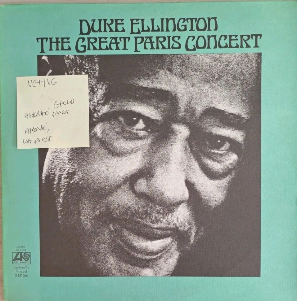 Duke Ellington The Great Paris Concert Vinyl Record 2LP VG+/VG SD2-304 1973 sleeve Duke Ellington The Great Paris Concert Vinyl Record 2LP VG+/VG SD2-304 1973 sleeve