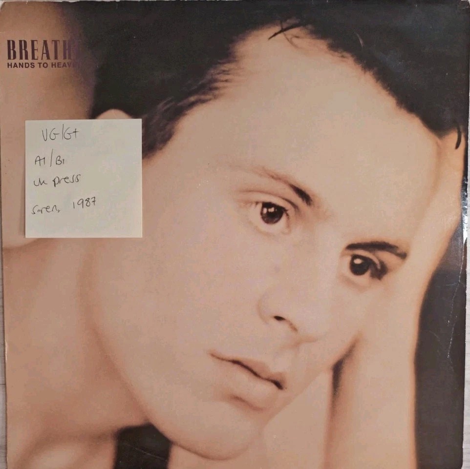 Breathe Hands To Heaven Vinyl Record 12" VG/G+ SRNT 68 1987 sleeve Breathe Hands To Heaven Vinyl Record 12" VG/G+ SRNT 68 1987 sleeve