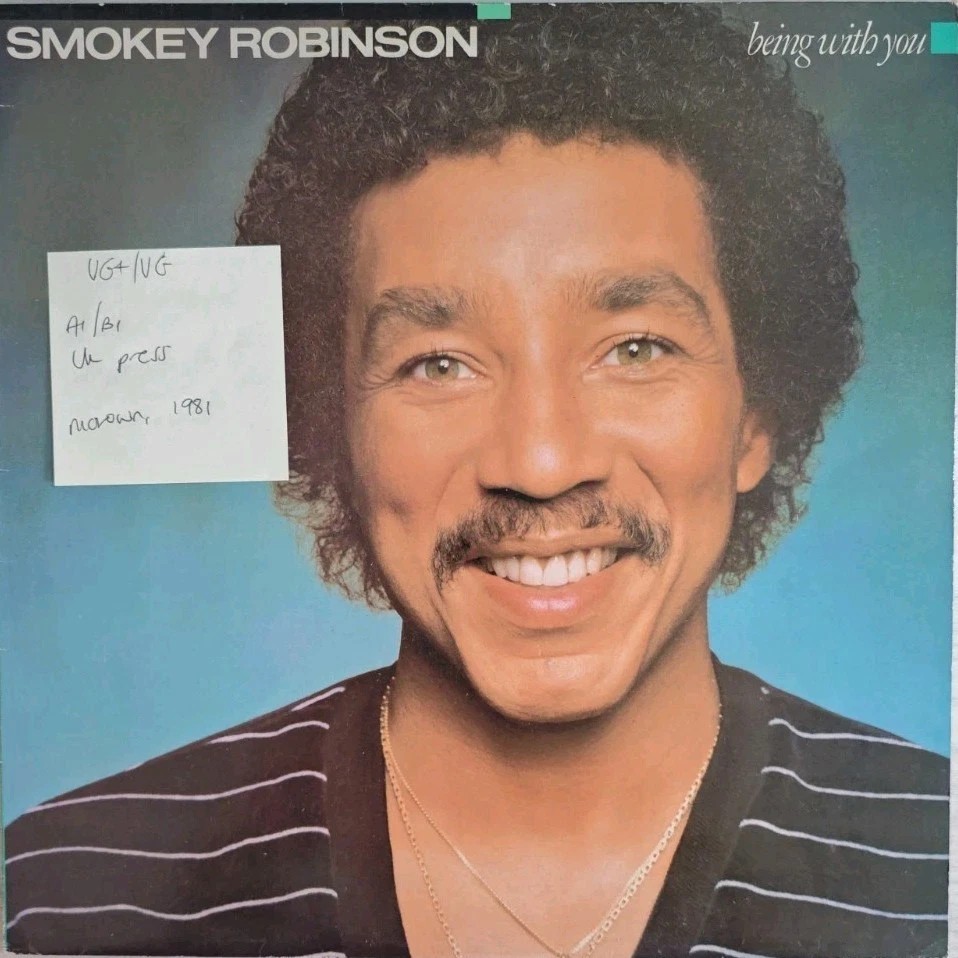 Smokey Robinson Being With You Vinyl Record LP VG+/VG STML12151 1981 sleeve Smokey Robinson Being With You Vinyl Record LP VG+/VG STML12151 1981 sleeve