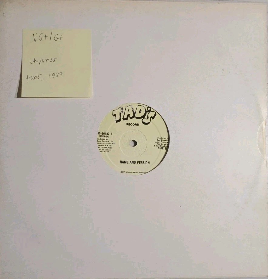 Freddy McGregor Name And Number Vinyl Record 12" VG+/G+ TRD26187 1987 sleeve Freddy McGregor Name And Number Vinyl Record 12" VG+/G+ TRD26187 1987 sleeve
