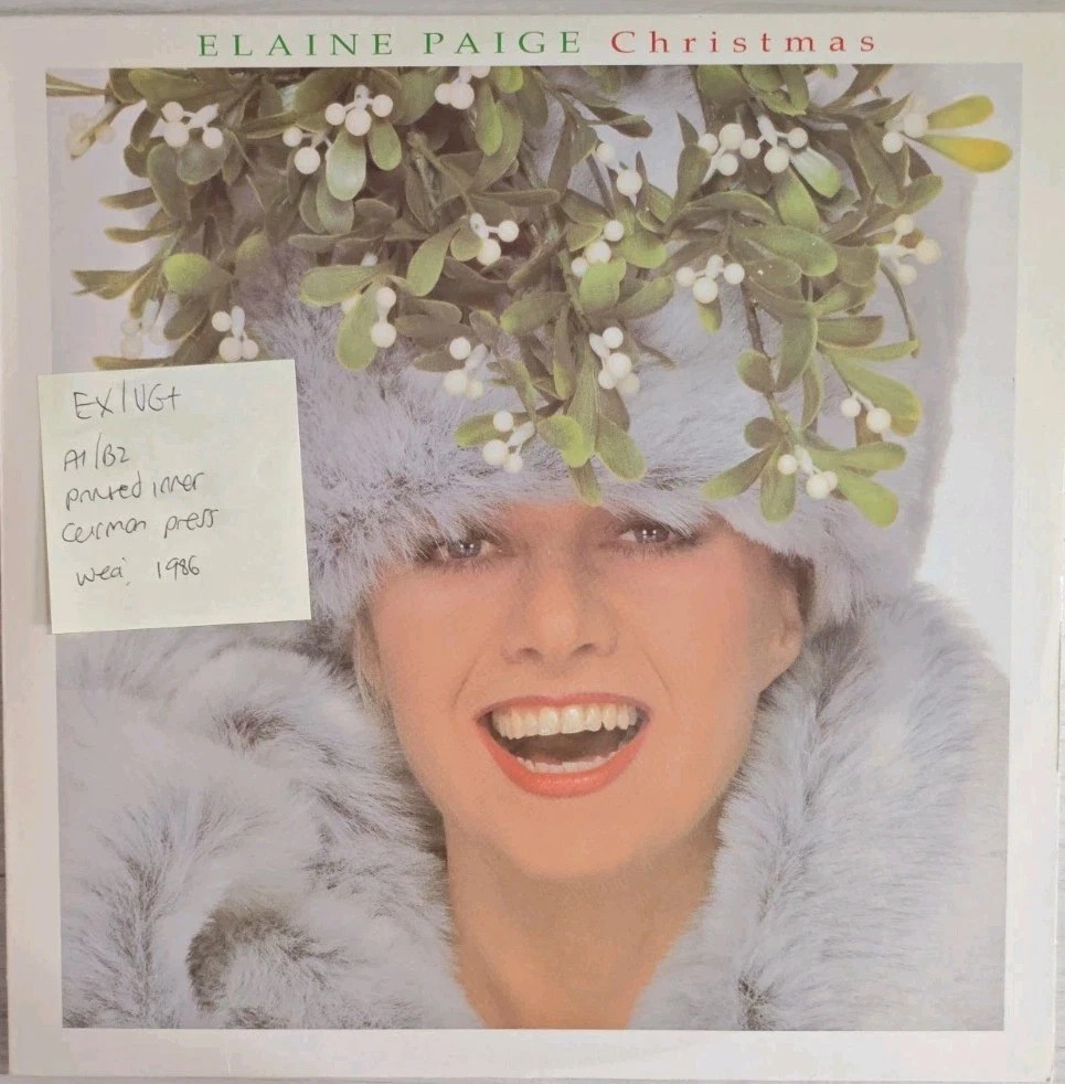 Elaine Paige Christmas Vinyl Record EX/VG+ WX80 1986 sleeve Elaine Paige Christmas Vinyl Record EX/VG+ WX80 1986 sleeve