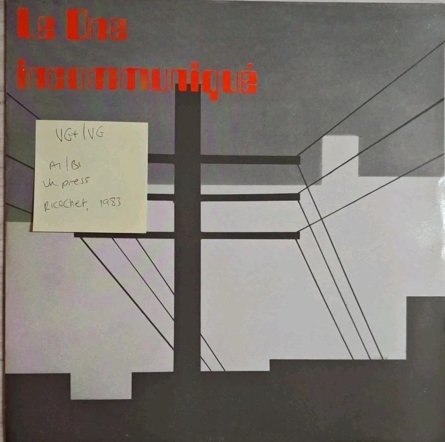 Le One InCommunique Vinyl Record 12" VG+/VG RICT1 1983 sleeve Le One InCommunique Vinyl Record 12" VG+/VG RICT1 1983 sleeve