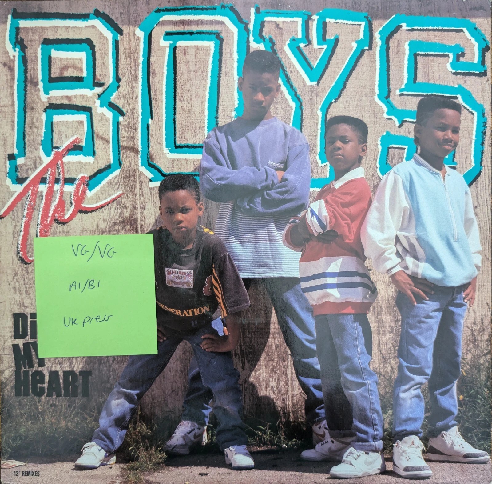 The Boys Dial My Heart Vinyl Record 12" VG/VG ZT42246 1988 1st Press sleeve The Boys Dial My Heart Vinyl Record 12" VG/VG ZT42246 1988 1st Press sleeve