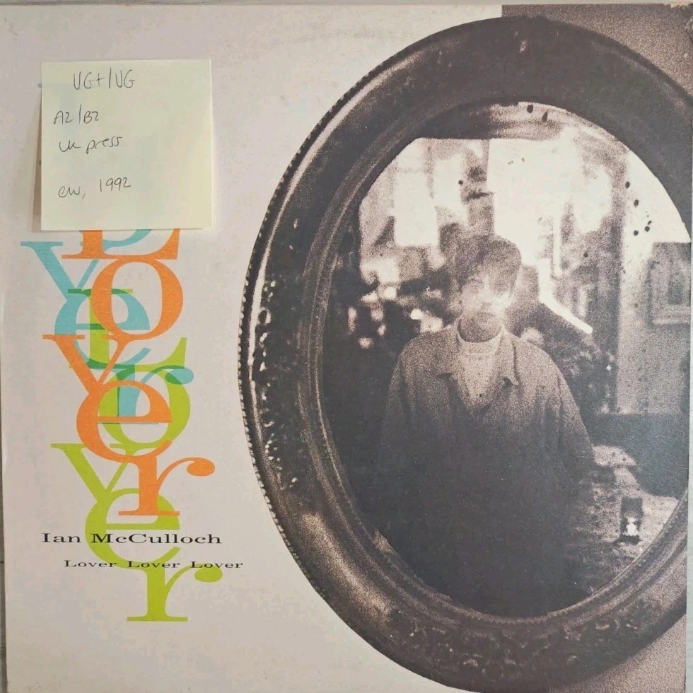 Ian McCulloch Lover Lover Lover Vinyl Record 12" VG+/VG YZ643T 1992 sleeve Ian McCulloch Lover Lover Lover Vinyl Record 12" VG+/VG YZ643T 1992 sleeve
