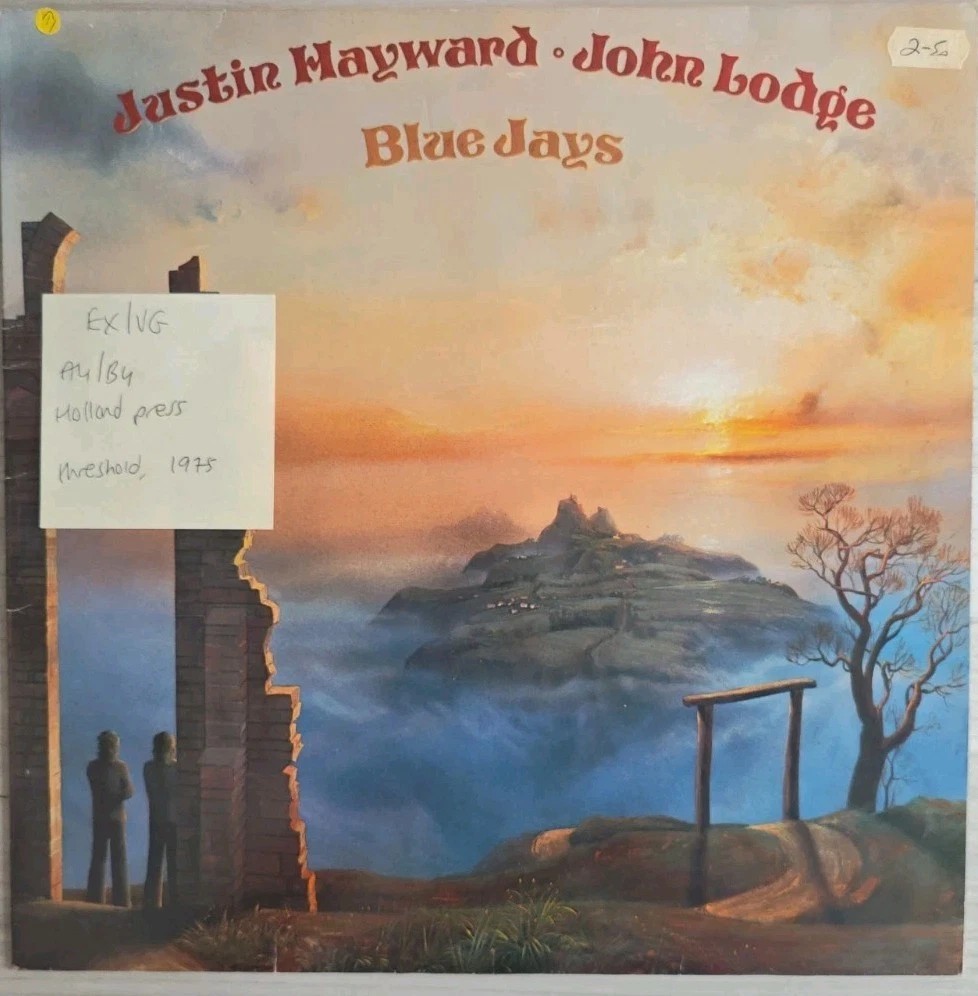Justin Hayward & John Lodge Blue Jays Vinyl Record LP EX/VG DOA8 1975 sleeve Justin Hayward & John Lodge Blue Jays Vinyl Record LP EX/VG DOA8 1975 sleeve