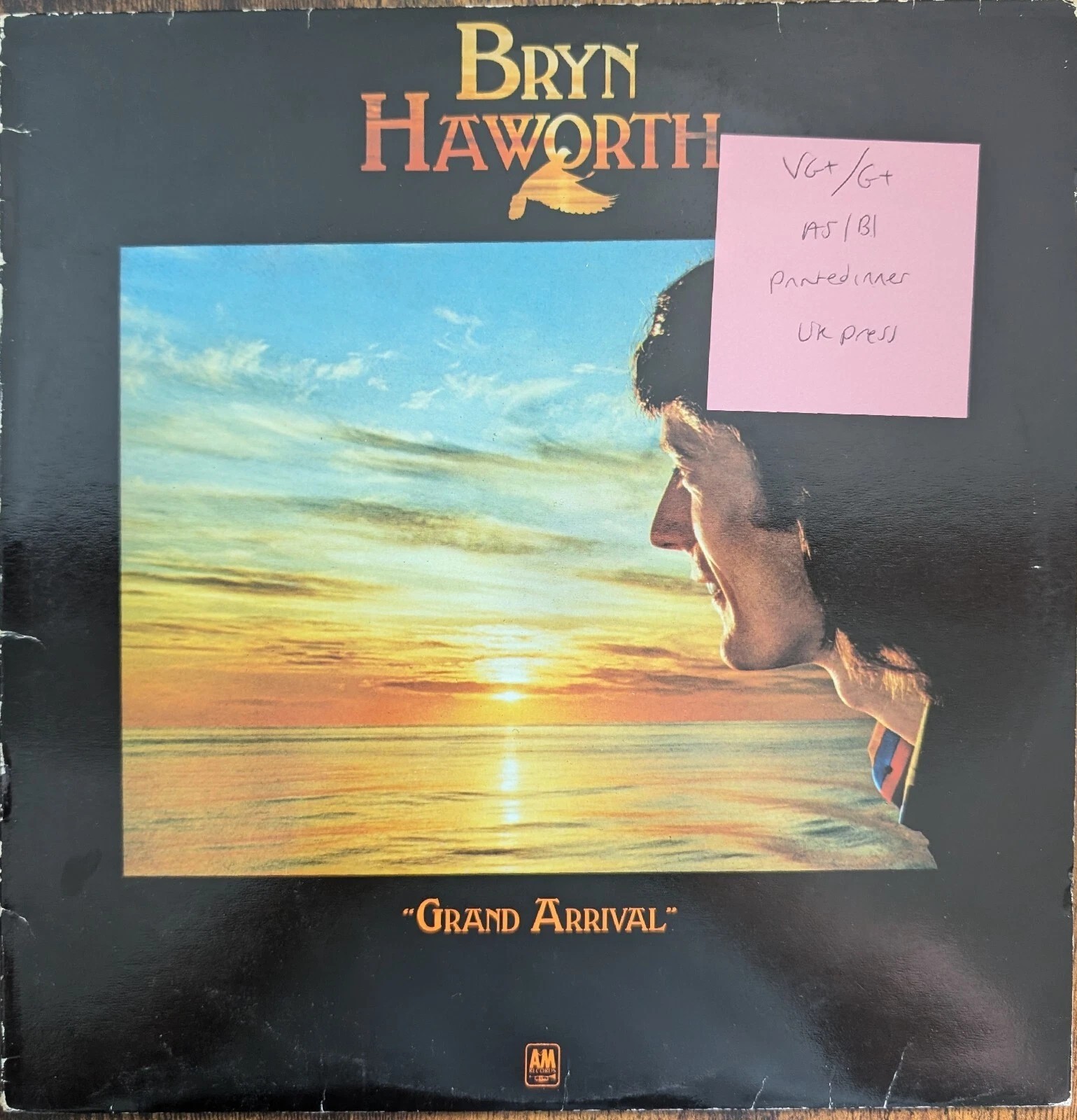 Bryn Haworth Grand Arrival Vinyl Record LP VG+/G+ AMLH68462 1978 sleeve Bryn Haworth Grand Arrival Vinyl Record LP VG+/G+ AMLH68462 1978 sleeve