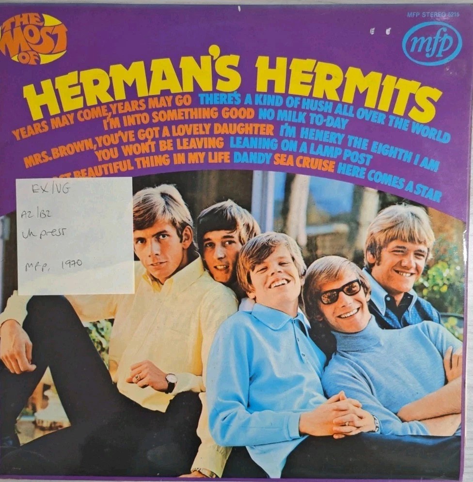 Herman's Hermits The Most Of Herman's Hermits Vinyl Record EX/VG MFP 5216 1970 sleeve Herman's Hermits The Most Of Herman's Hermits Vinyl Record EX/VG MFP 5216 1970 sleeve
