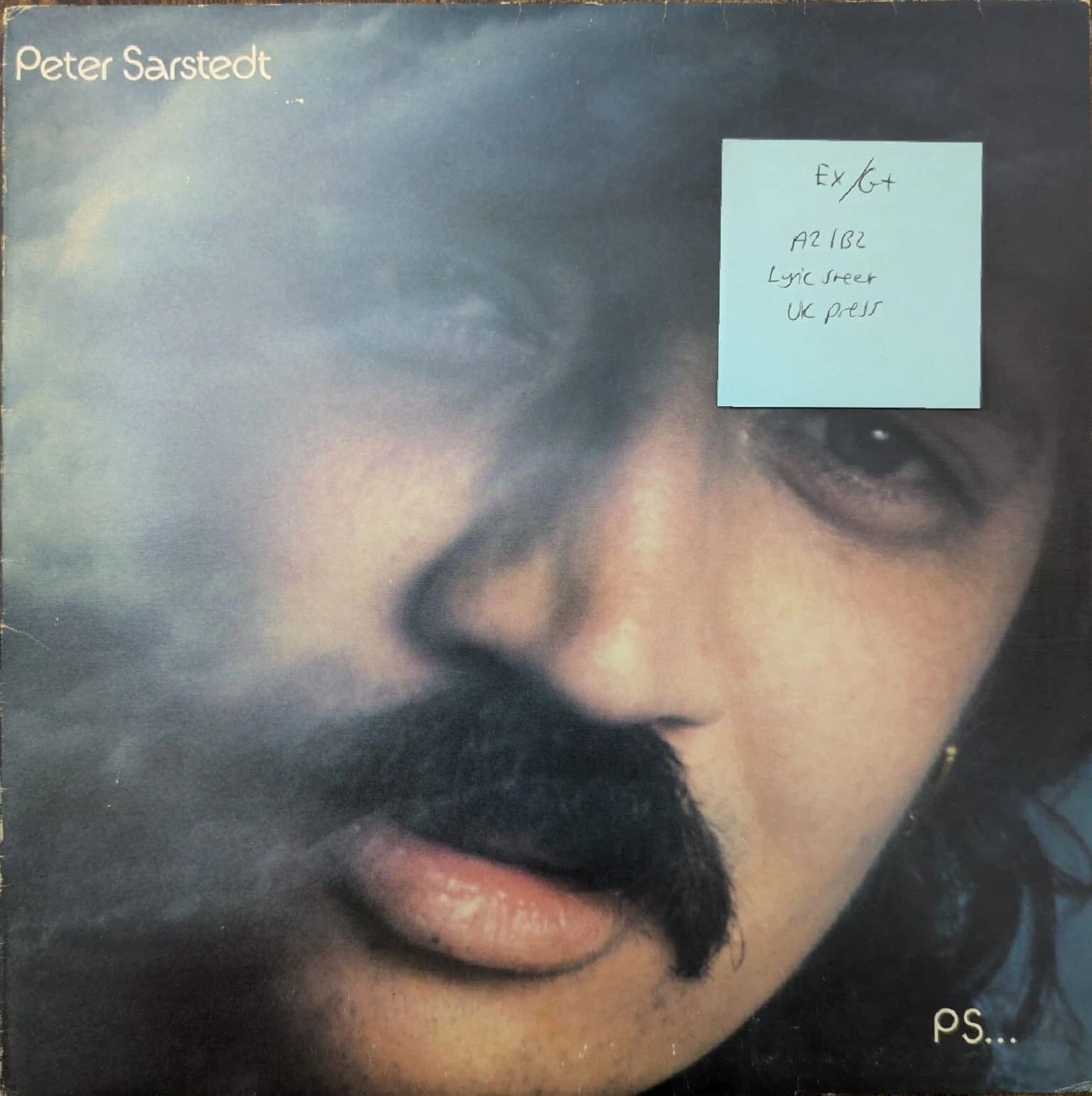 Peter Sarstedt PS Vinyl Record LP EX/G+ AHAL8006 1979 sleeve Peter Sarstedt PS Vinyl Record LP EX/G+ AHAL8006 1979 sleeve