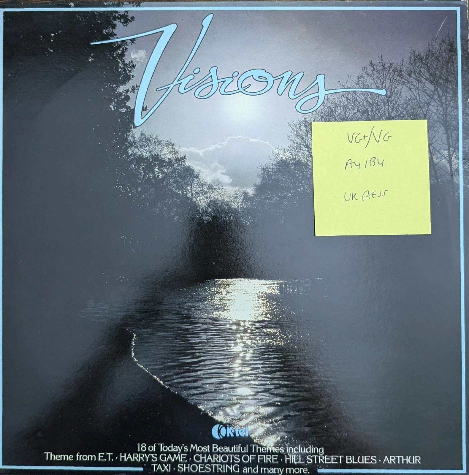 Visions 18 Of Today’s Most Beautiful Themes Vinyl Record VG+/VG ONE 1199 1982 sleeve Visions 18 Of Today’s Most Beautiful Themes Vinyl Record VG+/VG ONE 1199 1982 sleeve