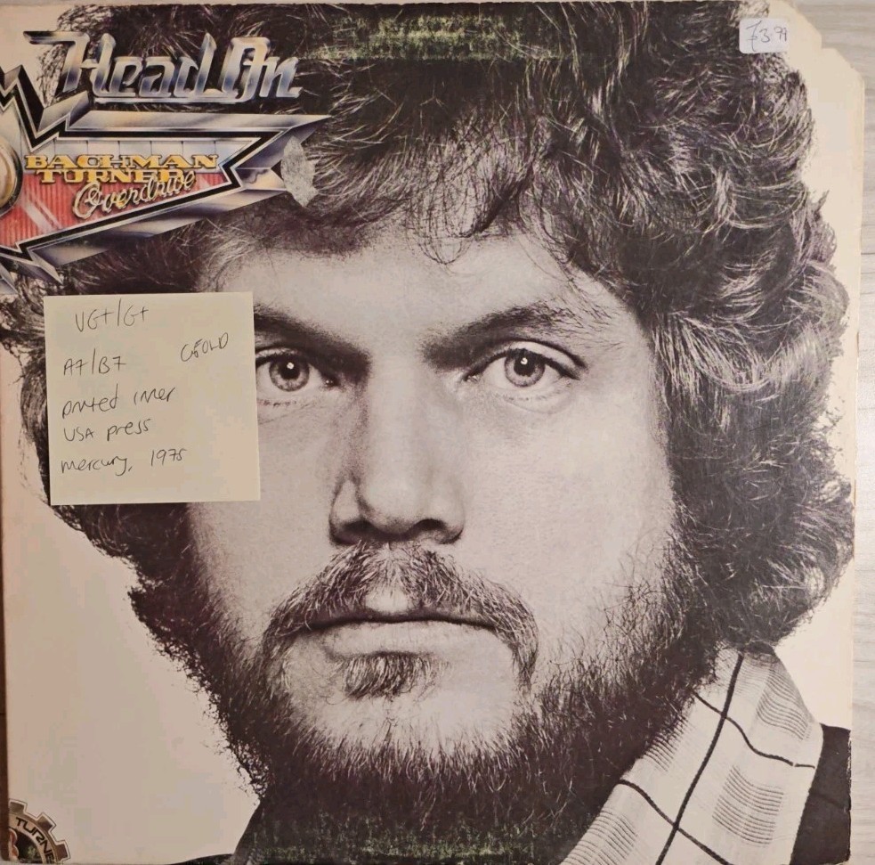 Bachman Turner Overdrive Head On Vinyl Record LP VG+/G+ SRM-1-1067 1975 sleeve Bachman Turner Overdrive Head On Vinyl Record LP VG+/G+ SRM-1-1067 1975 sleeve