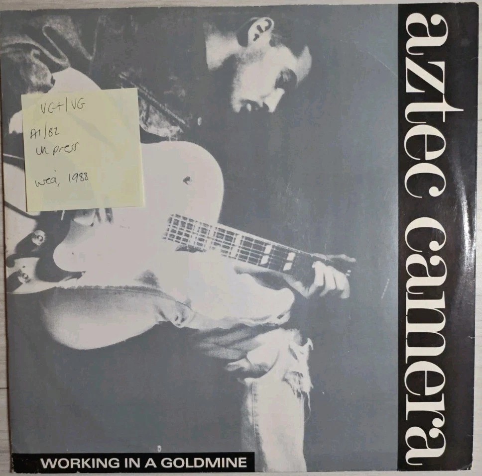 Aztec Camera Working In A Goldmine Vinyl Record 12" VG+/VG YZ199T 1988 sleeve Aztec Camera Working In A Goldmine Vinyl Record 12" VG+/VG YZ199T 1988 sleeve