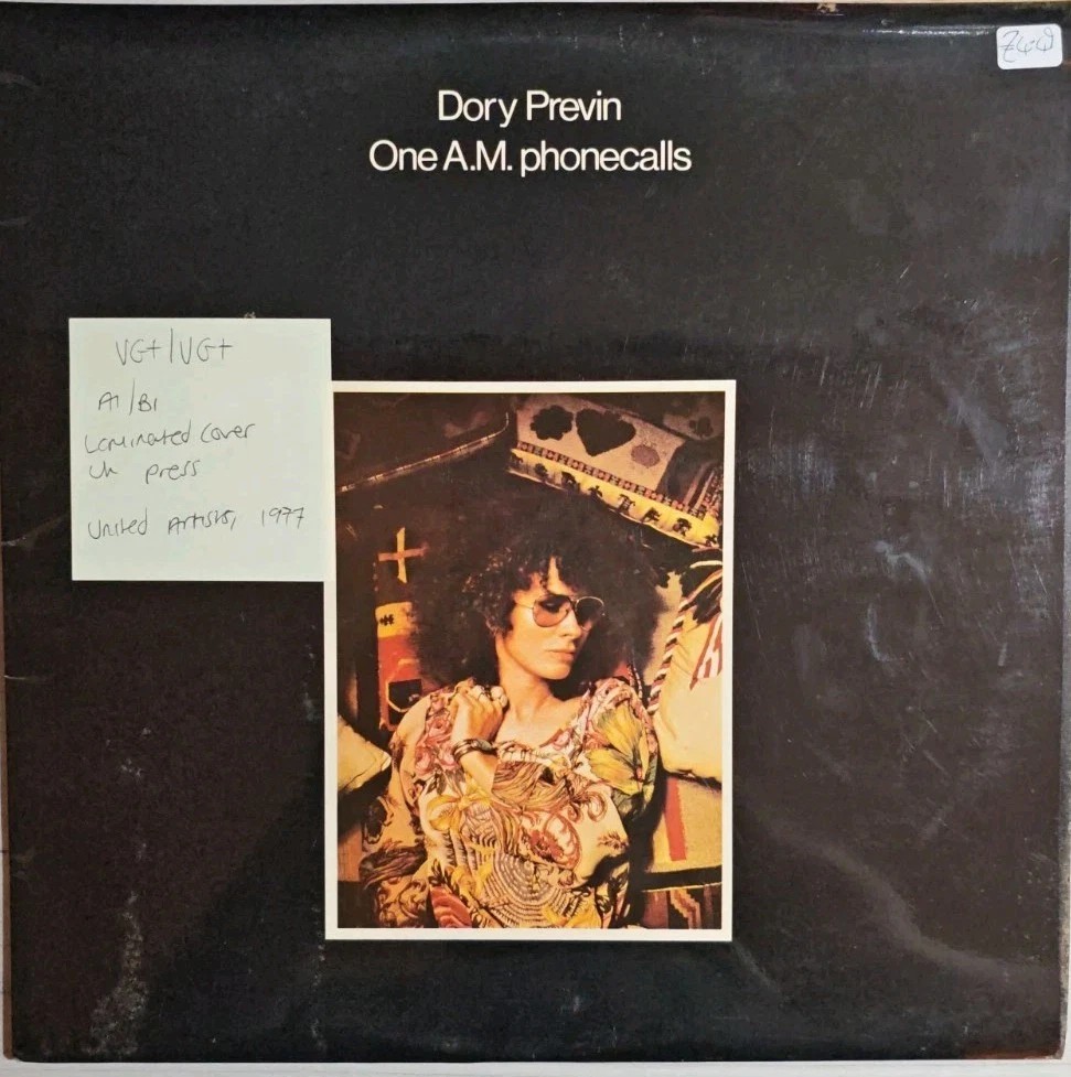 Dory Previn One A.M. Phonecalls Vinyl Record LP VG+/VG+ UAS30070 1977 sleeve Dory Previn One A.M. Phonecalls Vinyl Record LP VG+/VG+ UAS30070 1977 sleeve