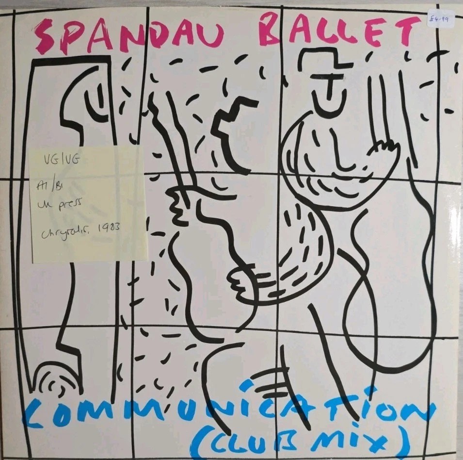 Spandau Ballet Communication Club Vinyl Record 12" VG/VG CHS122668 1983 sleeve Spandau Ballet Communication Club Vinyl Record 12" VG/VG CHS122668 1983 sleeve