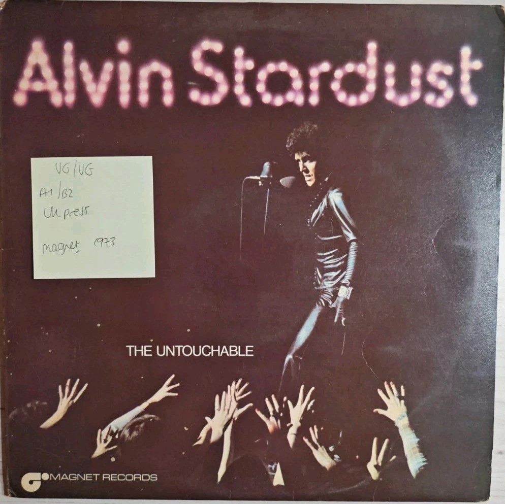 Alvin Stardust The Untouchable Vinyl Record LP VG/VG MAG5001 1973 sleeve Alvin Stardust The Untouchable Vinyl Record LP VG/VG MAG5001 1973 sleeve
