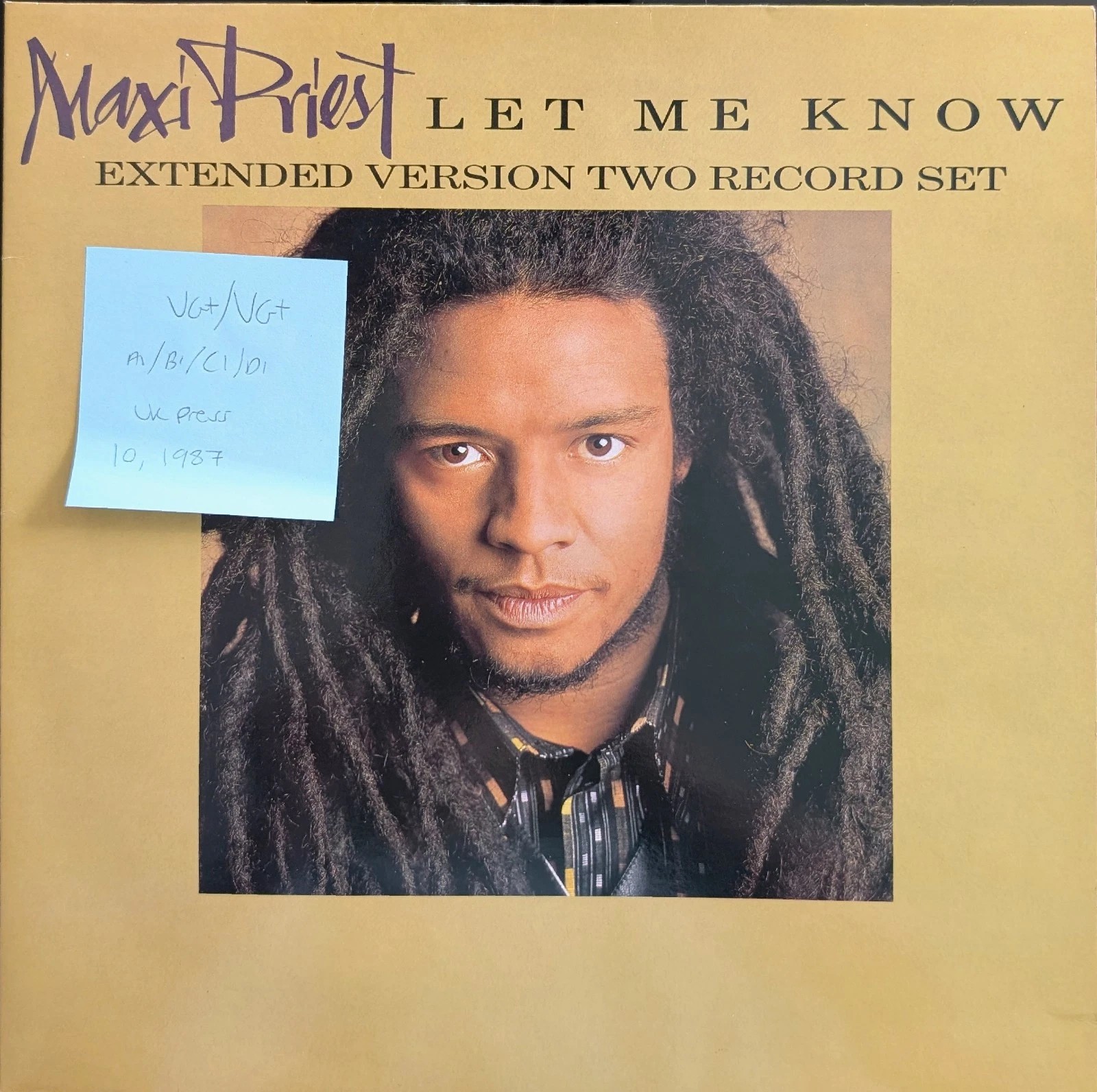 Maxi Priest Let Me Know Vinyl Record 2x12" VG+/VG+ TENX156 1987 sleeve Maxi Priest Let Me Know Vinyl Record 2x12" VG+/VG+ TENX156 1987 sleeve