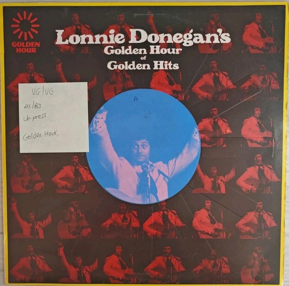 Lonnie Donegan's Golden Hour Of Golden Hits Vinyl Record LP VG/VG GH 514 1974 sleeve Lonnie Donegan's Golden Hour Of Golden Hits Vinyl Record LP VG/VG GH 514 1974 sleeve
