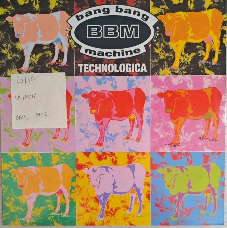 Bang Bang Machine Technologica Vinyl Record EX/VG 857055-1 1993 sleeve Bang Bang Machine Technologica Vinyl Record EX/VG 857055-1 1993 sleeve