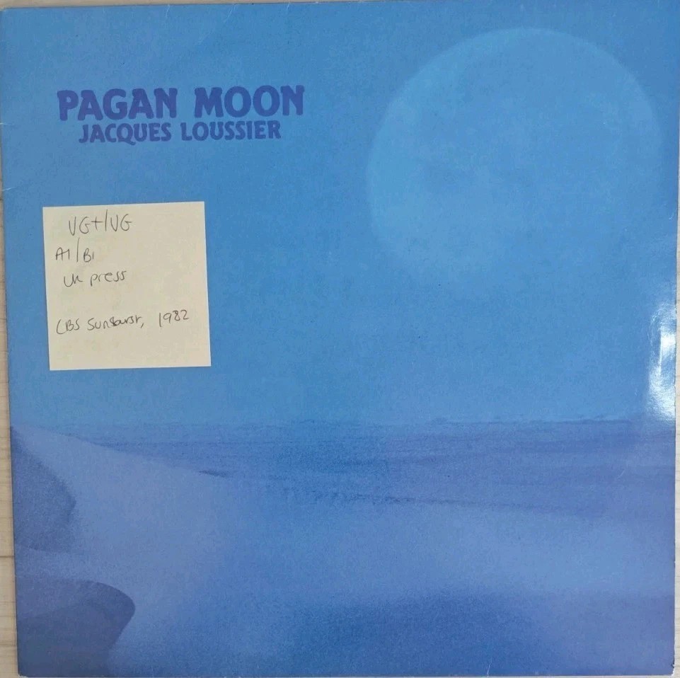 Jacques Loussier Pagan Moon Vinyl Record LP VG+/VG CBS85859 1982 sleeve Jacques Loussier Pagan Moon Vinyl Record LP VG+/VG CBS85859 1982 sleeve