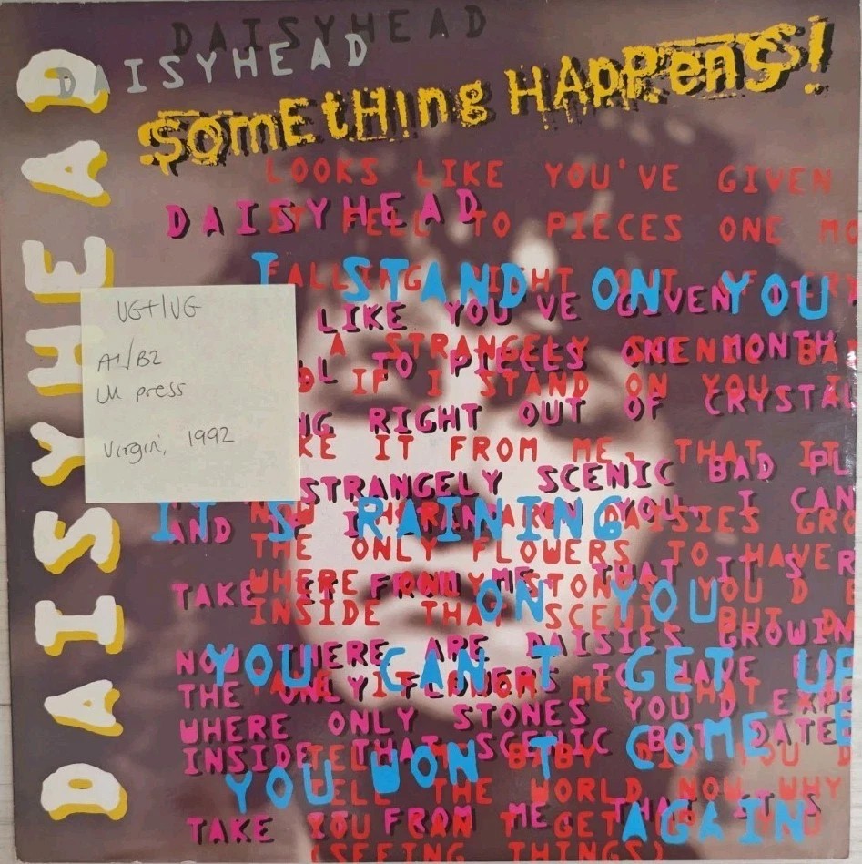 Daisyhead Something Happens Vinyl Record 12" VG+/VG VST1407 1992 sleeve Daisyhead Something Happens Vinyl Record 12" VG+/VG VST1407 1992 sleeve