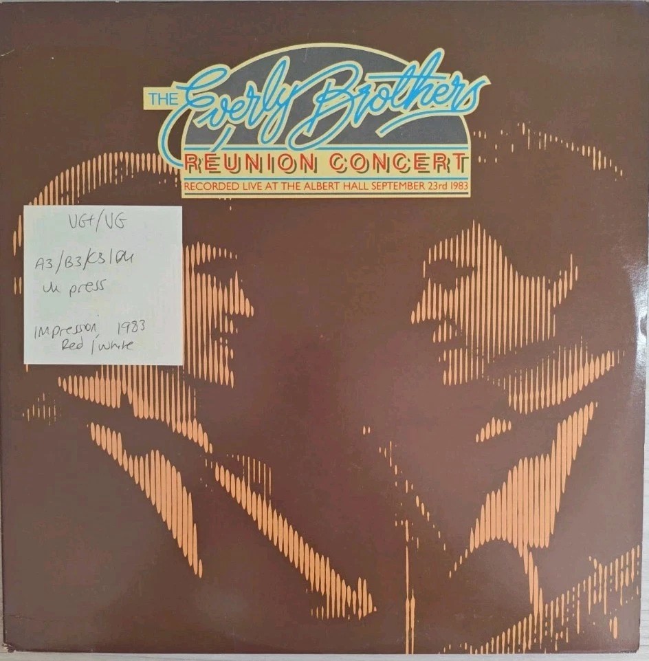The Everly Brothers Reunion Concert Vinyl Record 2LP VG+/VG IMDP 1 1983 sleeve The Everly Brothers Reunion Concert Vinyl Record 2LP VG+/VG IMDP 1 1983 sleeve