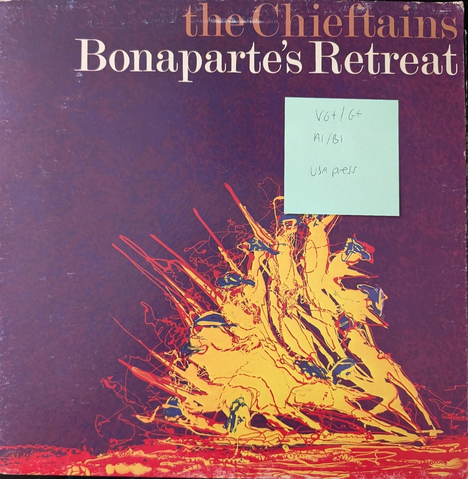 The Chieftains Bonaparte's Retreat Vinyl Record VG+/G+ ILPS9432 1976 1st Press sleeve The Chieftains Bonaparte's Retreat Vinyl Record VG+/G+ ILPS9432 1976 1st Press sleeve