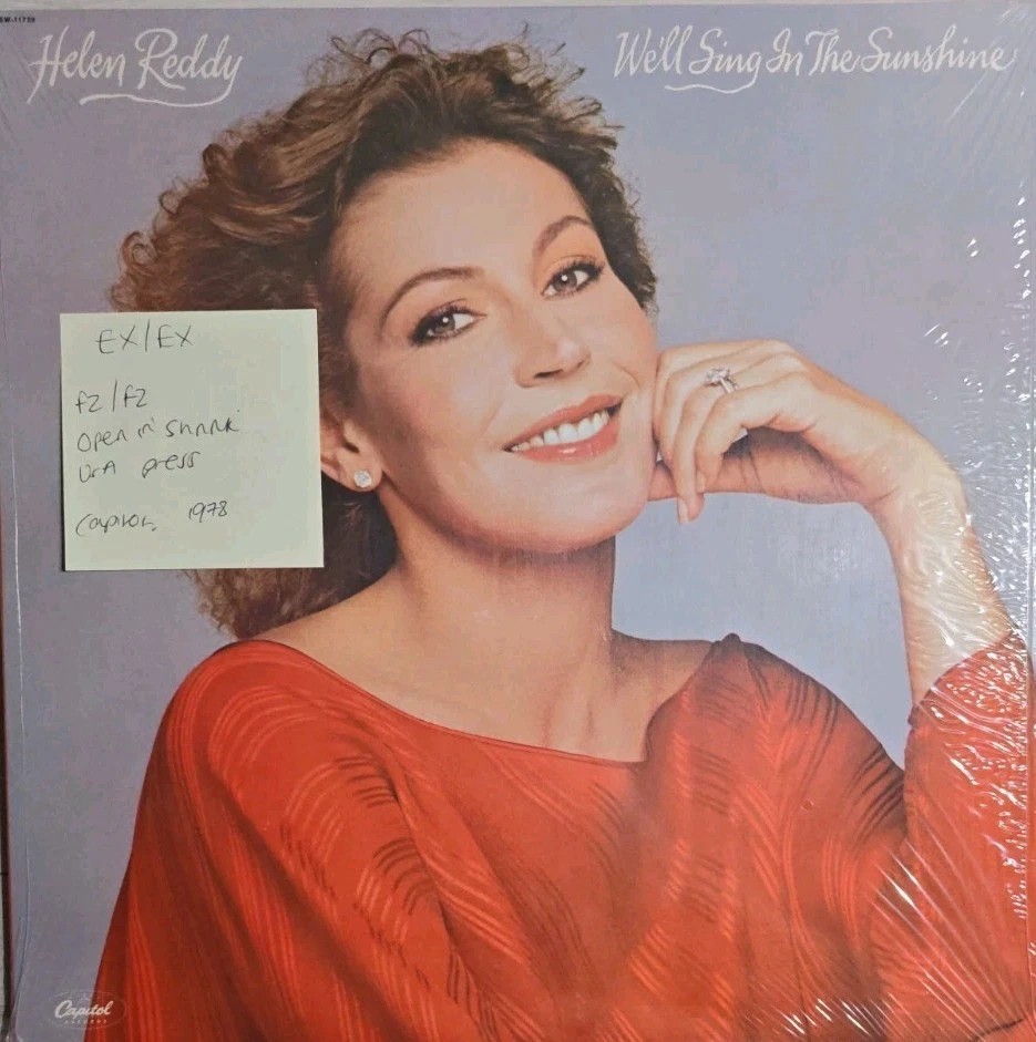 Helen Reddy We'll Sing In The Sunshine Vinyl Record EX/EX W-11759 1978 sleeve Helen Reddy We'll Sing In The Sunshine Vinyl Record EX/EX W-11759 1978 sleeve