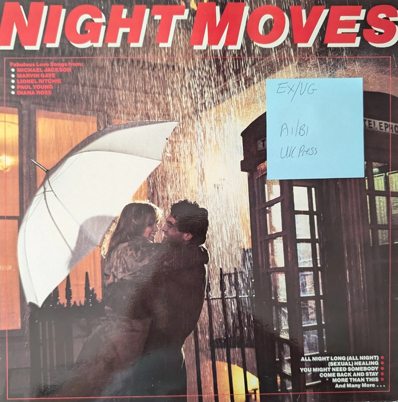 Various Night Moves Vinyl Record LP EX/VG NE1255 1984 1st Press sleeve Various Night Moves Vinyl Record LP EX/VG NE1255 1984 1st Press sleeve