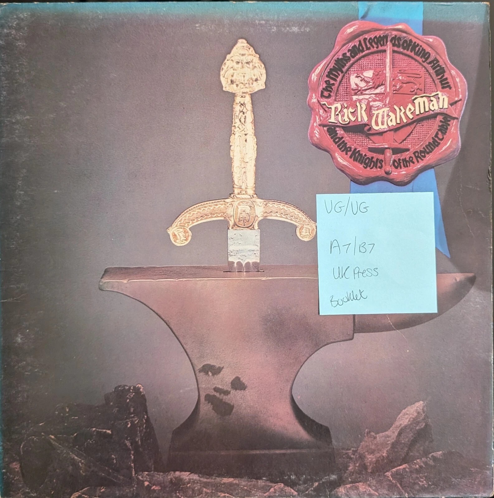 Rick Wakeman The Myths Legends Of King Arthur Vinyl Record VG/VG AMLH64515 1975 sleeve Rick Wakeman The Myths Legends Of King Arthur Vinyl Record VG/VG AMLH64515 1975 sleeve