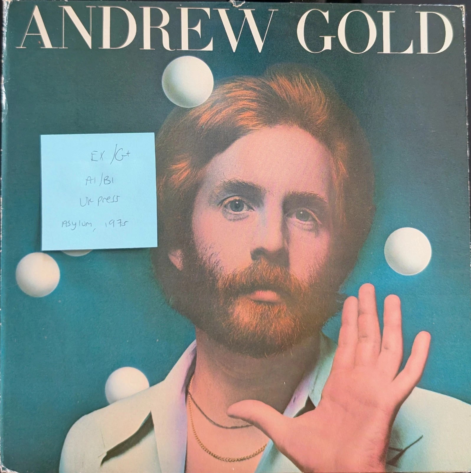 Andrew Gold Self Titled Vinyl Record LP EX/G+ K53020 1975 sleeve Andrew Gold Self Titled Vinyl Record LP EX/G+ K53020 1975 sleeve