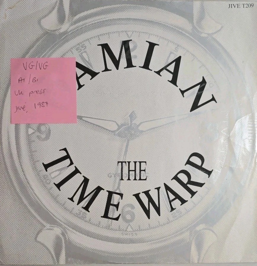 Damian The Time Warp Vinyl Record 12" VG/VG JIVET209 1987 sleeve Damian The Time Warp Vinyl Record 12" VG/VG JIVET209 1987 sleeve