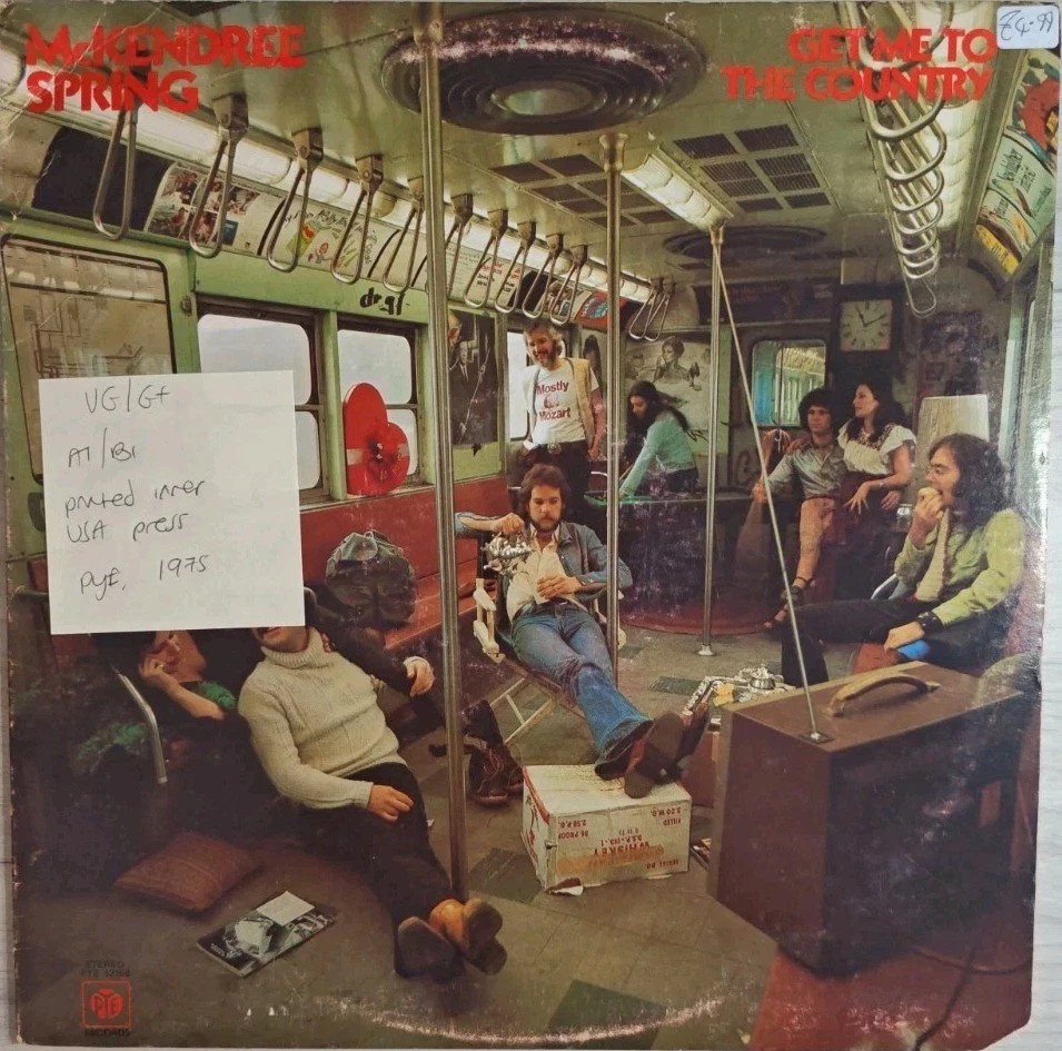 McKendree Spring Get Me To The Country Vinyl Record VG/G+ 1975 sleeve McKendree Spring Get Me To The Country Vinyl Record VG/G+ 1975 sleeve