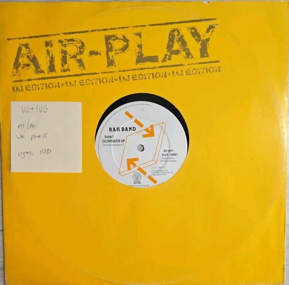 RAH Band Downside Up Vinyl Record 12" VG+/VG DJR10967 1981 sleeve RAH Band Downside Up Vinyl Record 12" VG+/VG DJR10967 1981 sleeve