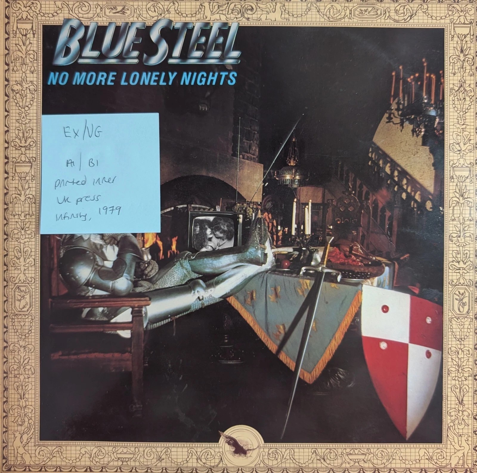 Blue Steel No More Lonely Nights Vinyl Record LP EX/VG INS2011 1979 sleeve Blue Steel No More Lonely Nights Vinyl Record LP EX/VG INS2011 1979 sleeve