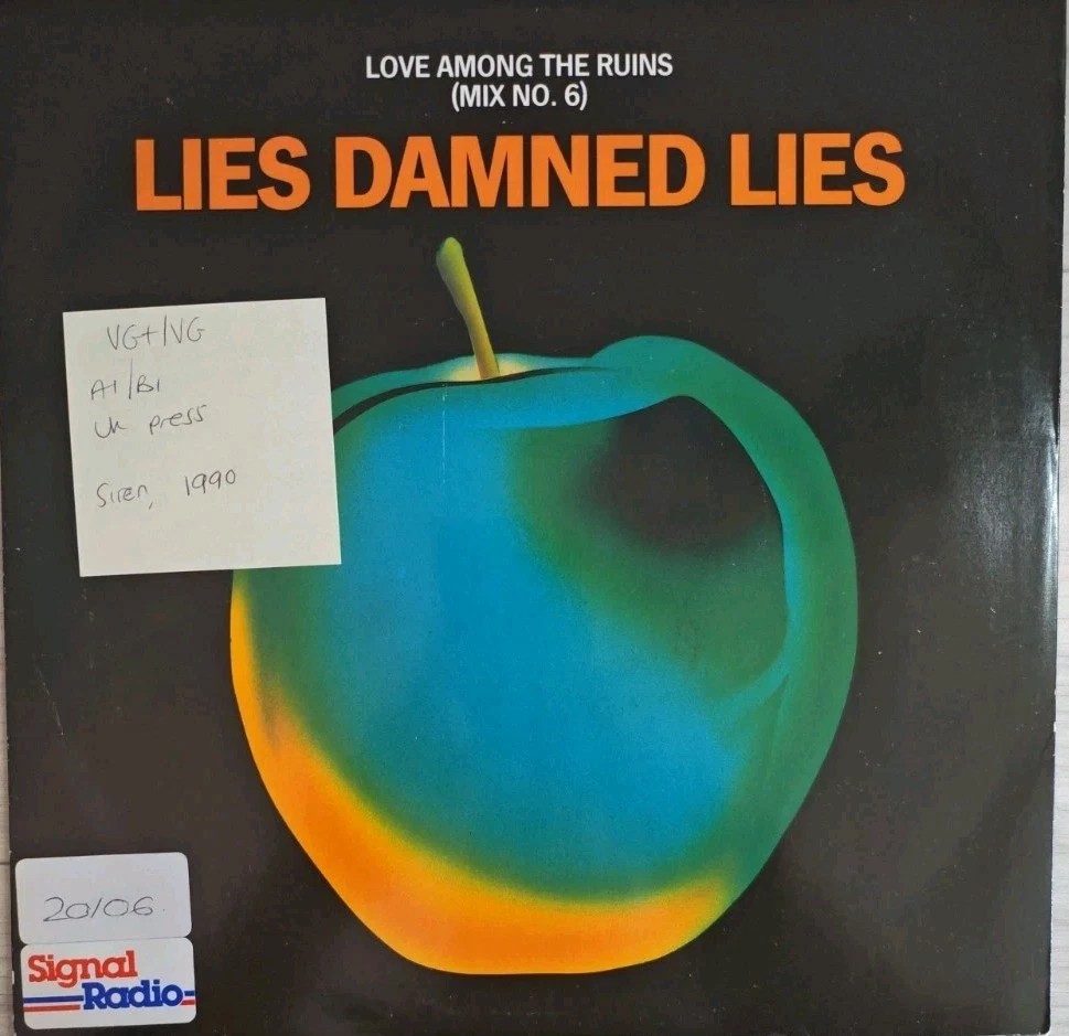 Lies Damned Lies Love Amongst The Ruins Vinyl Record 12" VG+/VG SRNT127 1990 sleeve Lies Damned Lies Love Amongst The Ruins Vinyl Record 12" VG+/VG SRNT127 1990 sleeve