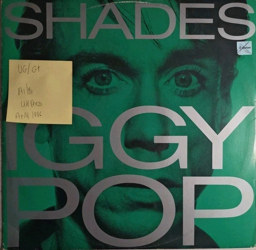 Iggy Pop Shades Vinyl Record 12" VG/G+ AMY 374 1986 sleeve Iggy Pop Shades Vinyl Record 12" VG/G+ AMY 374 1986 sleeve