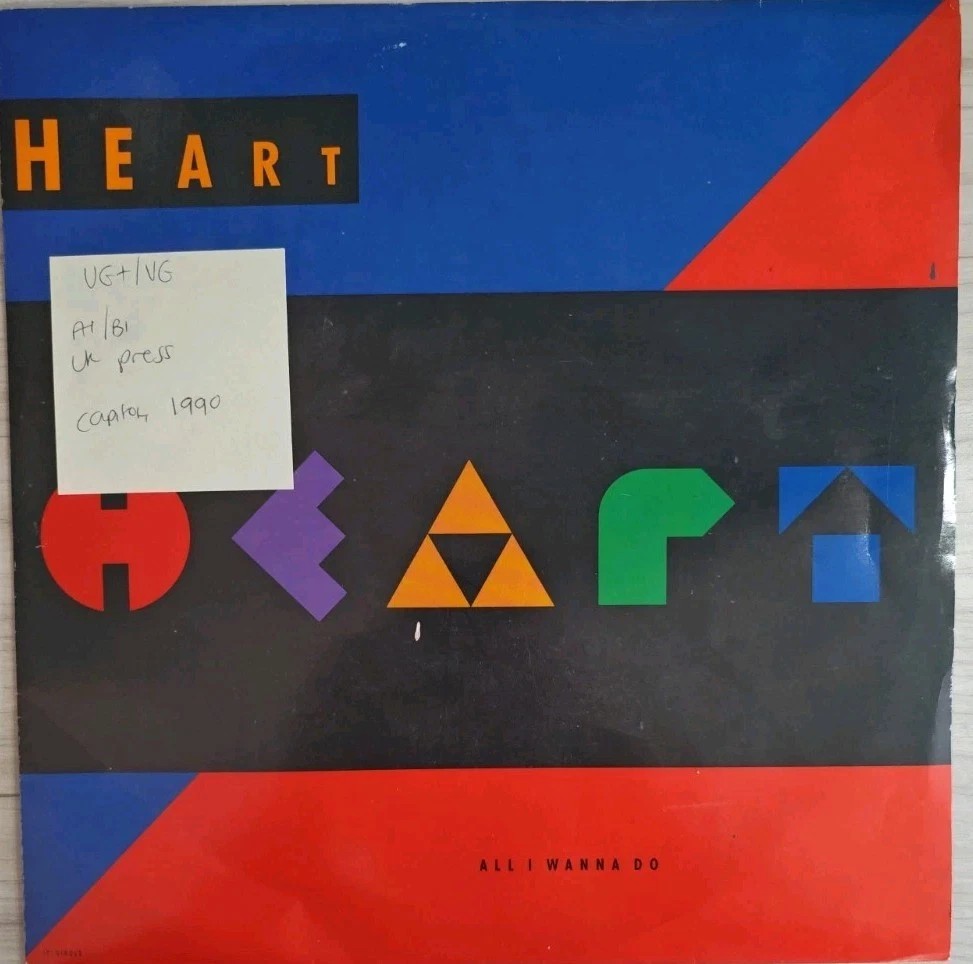 Heart All I Wanna Do Is Make Love To You Vinyl Record 12" VG+/VG 12CL569 1990 sleeve Heart All I Wanna Do Is Make Love To You Vinyl Record 12" VG+/VG 12CL569 1990 sleeve